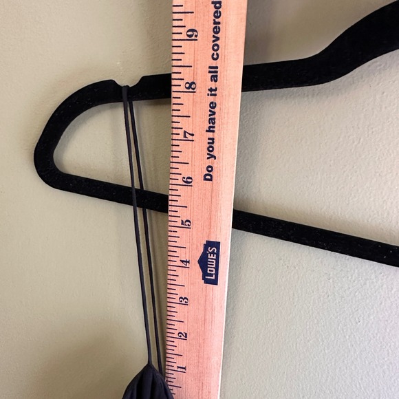 Ralph Lauren Black Pleated Cocktail Slip Dress Spaghetti Strap Sz 8 LBD Chiffon - Picture 4 of 11